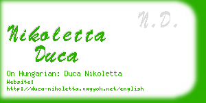 nikoletta duca business card